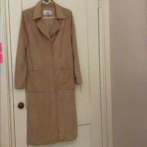 NWOT Badgley Mischka long camel coat size: L